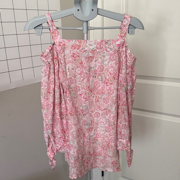 Elegant Pink Floral Women's Blouse - Picture 5 of 8